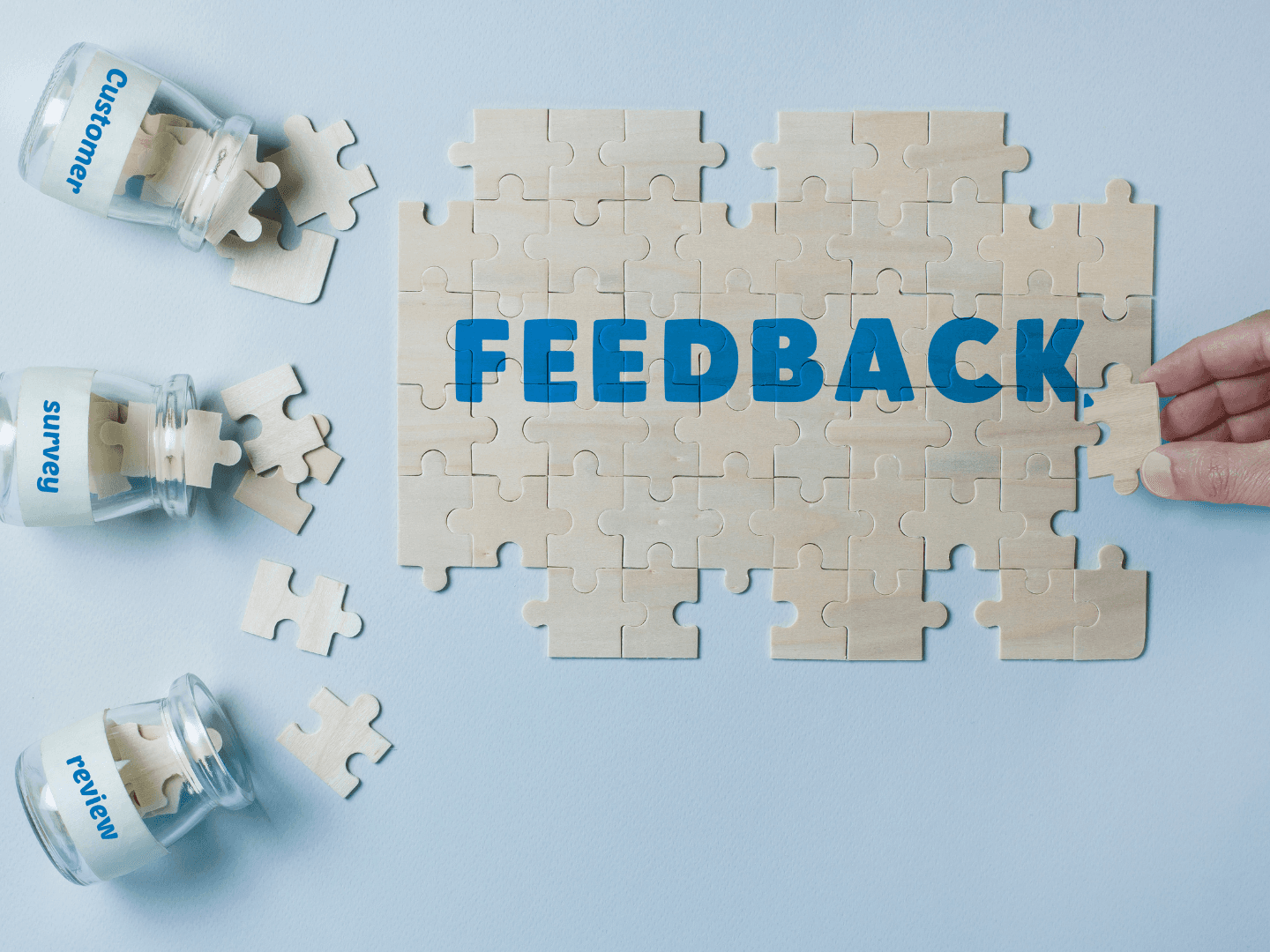 A puzzle with the word FEEDBACK